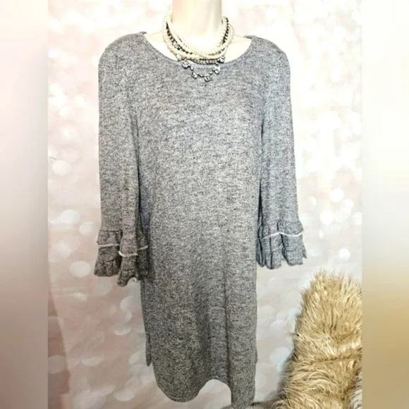 Max Studio | Gray French Terry Knit Dress - Picture 1 of 9